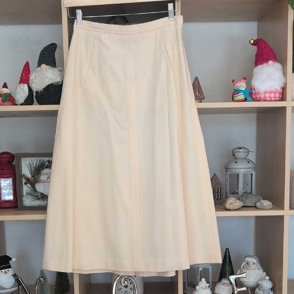 Talbots Light Cream A-Line Skirt